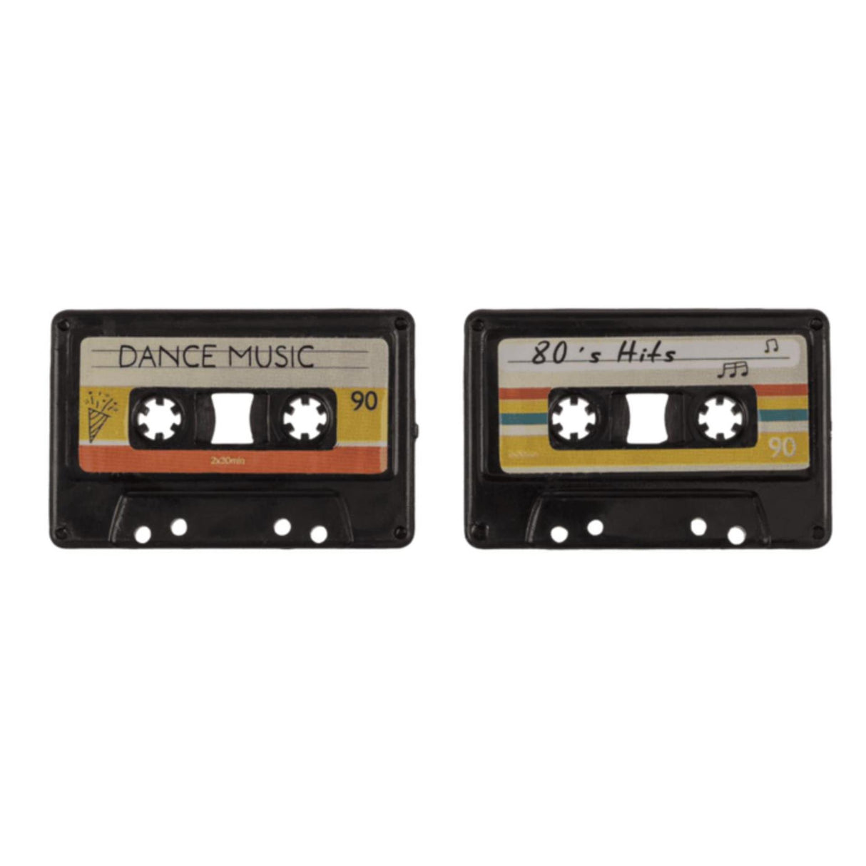 Ootb køleskabsmagneter retro kassette 3x4,2cm sæt med 4 stk