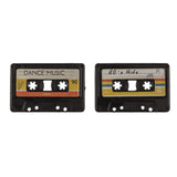 Ootb køleskabsmagneter retro kassette 3x4,2cm sæt med 4 stk