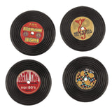 Ootb køleskabsmagneter retro LP 4,2x4,2cm sæt med 4 stk.
