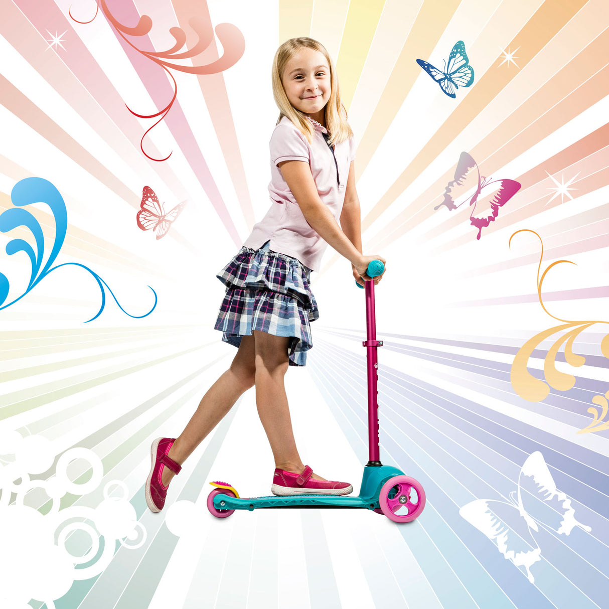 Hudora Flitzkids trin skate vidunderlige