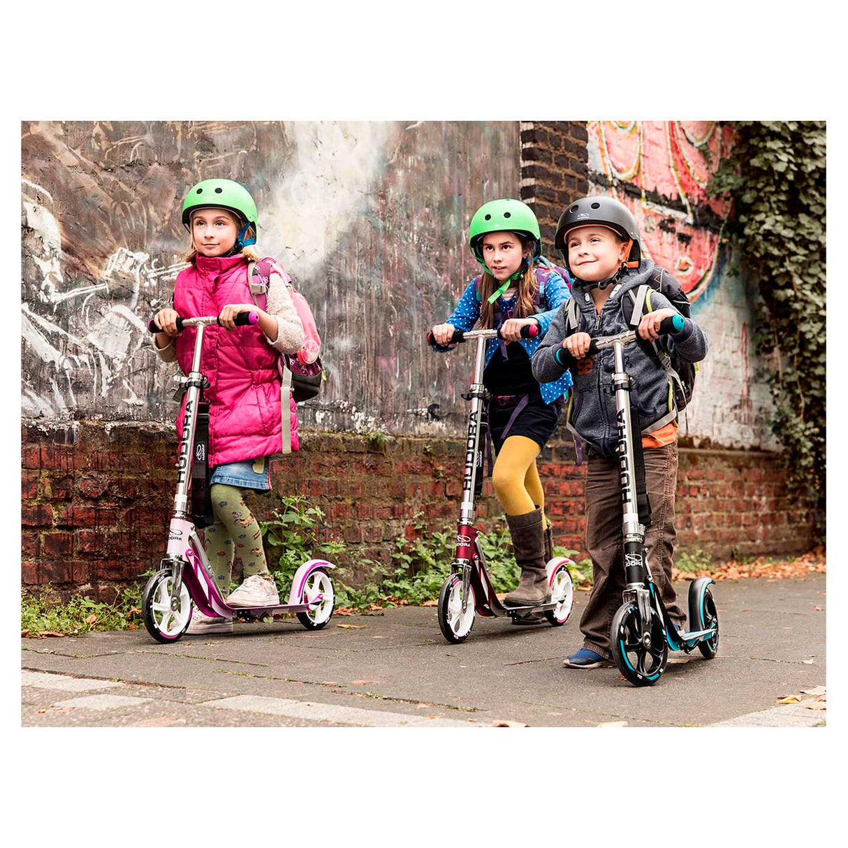 Hudora scooter big wheel step rx205 - sort rød