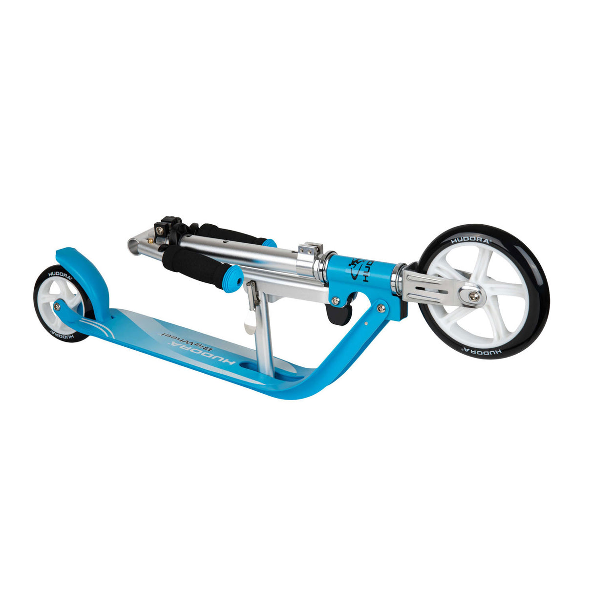 Hudora lille scooter med stort hjul - blå