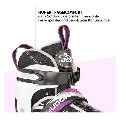 Hudora Børns skeelere Mia Purple, MT 29-32