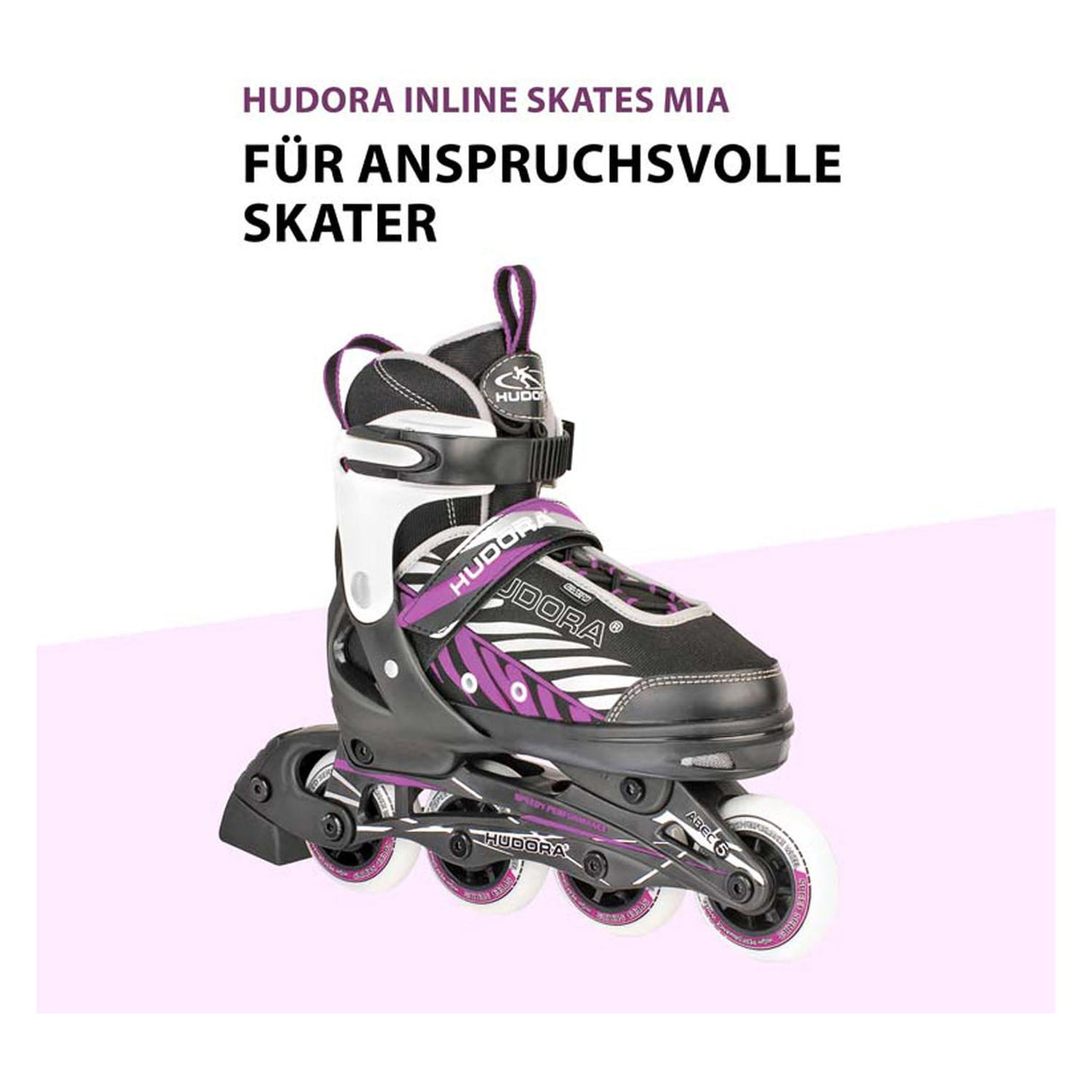 Hudora børns skeelere Mia Purple, størrelse 33-36