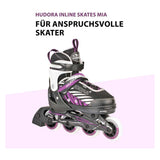 Hudora børns skeelere Mia Purple, størrelse 33-36