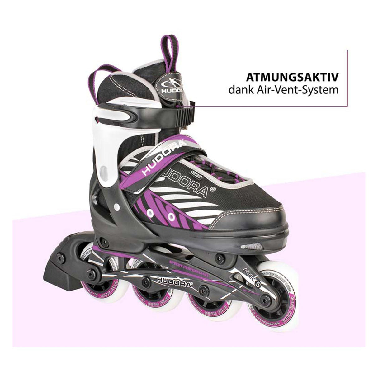 Hudora børns skeelere Mia Purple, størrelse 33-36