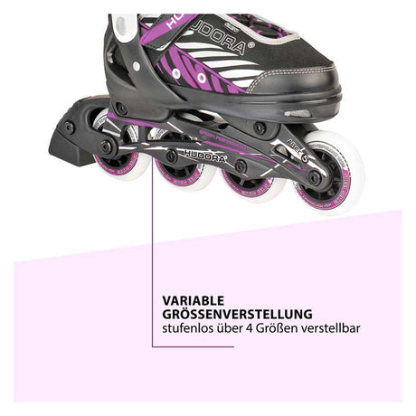 Hudora børns skeelere Mia Purple, størrelse 33-36