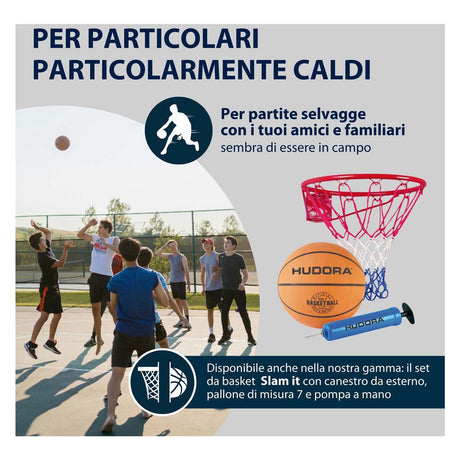 Hudora basketball ring metal med net