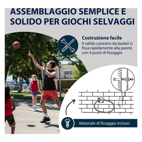 Hudora basketball ring metal med net