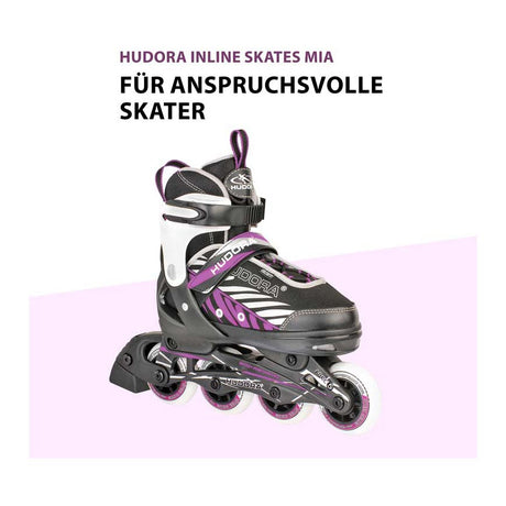 Hudora Skeelers Mia Black Purple, størrelse 37-40
