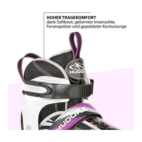 Hudora Skeelers Mia Black Purple, størrelse 37-40