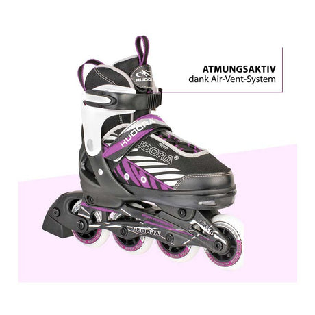 Hudora Skeelers Mia Black Purple, størrelse 37-40