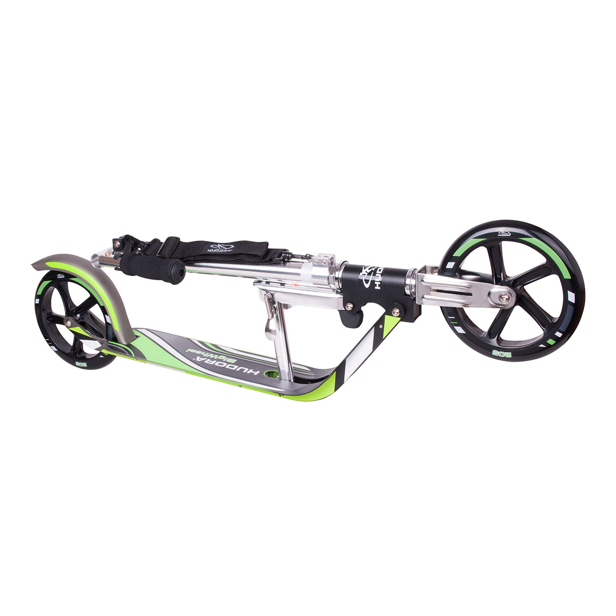 Hudora scooter big wheel step rx205 - grå grøn