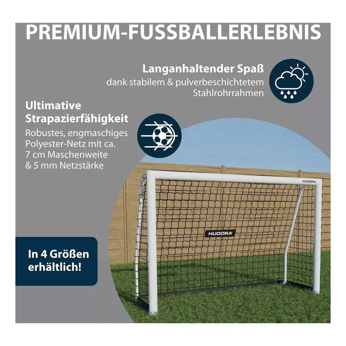 Hudora fodboldmål avanceret 120