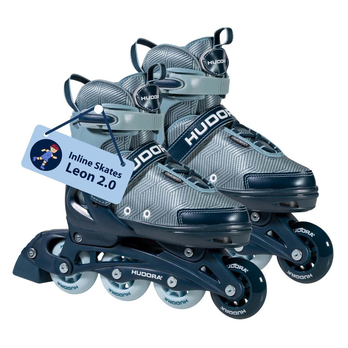 Hudora rulleskøjter Leon 2.0 ocean, størrelse 37-41