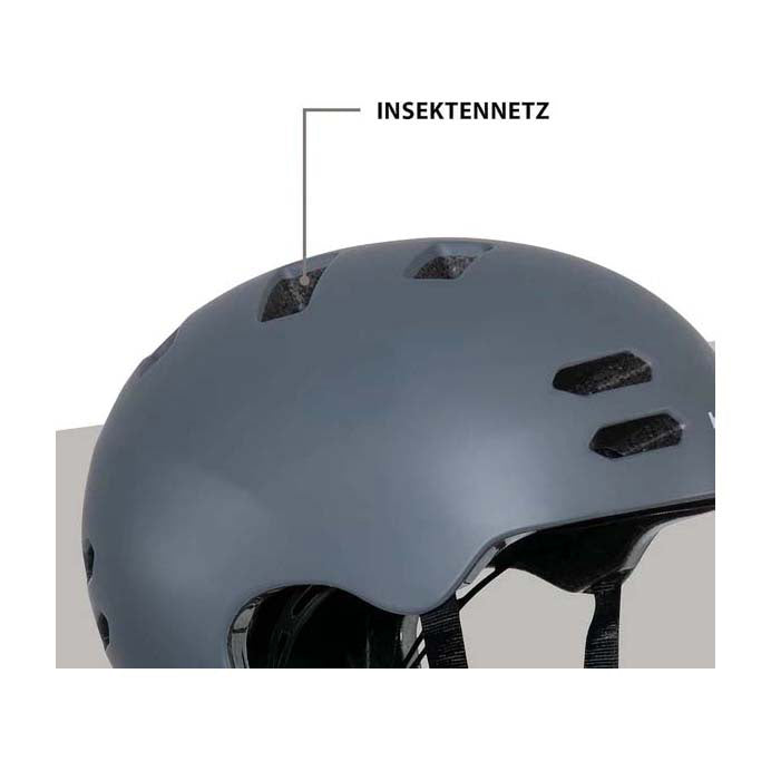 Hudora skaterhjelm allround grafit, størrelse l (58-61cm)