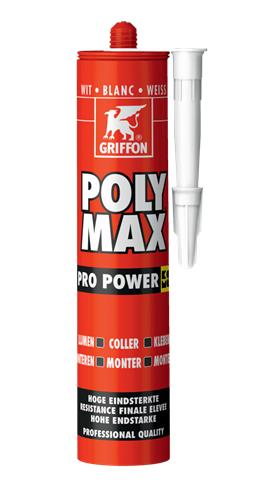 Griffon polymax pro-power monteringssæt 425gr hvid | 12 stk