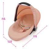 509 mandskab 3-i-1 dukke autostol - pink