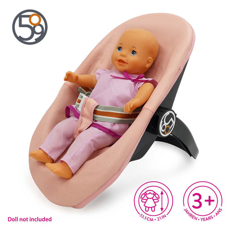 509 mandskab 3-i-1 dukke autostol - pink
