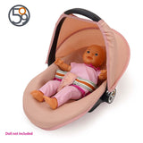 509 mandskab 3-i-1 dukke autostol - pink