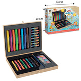 Grafix farve kuffert træ 33-delt 26x20x4cm