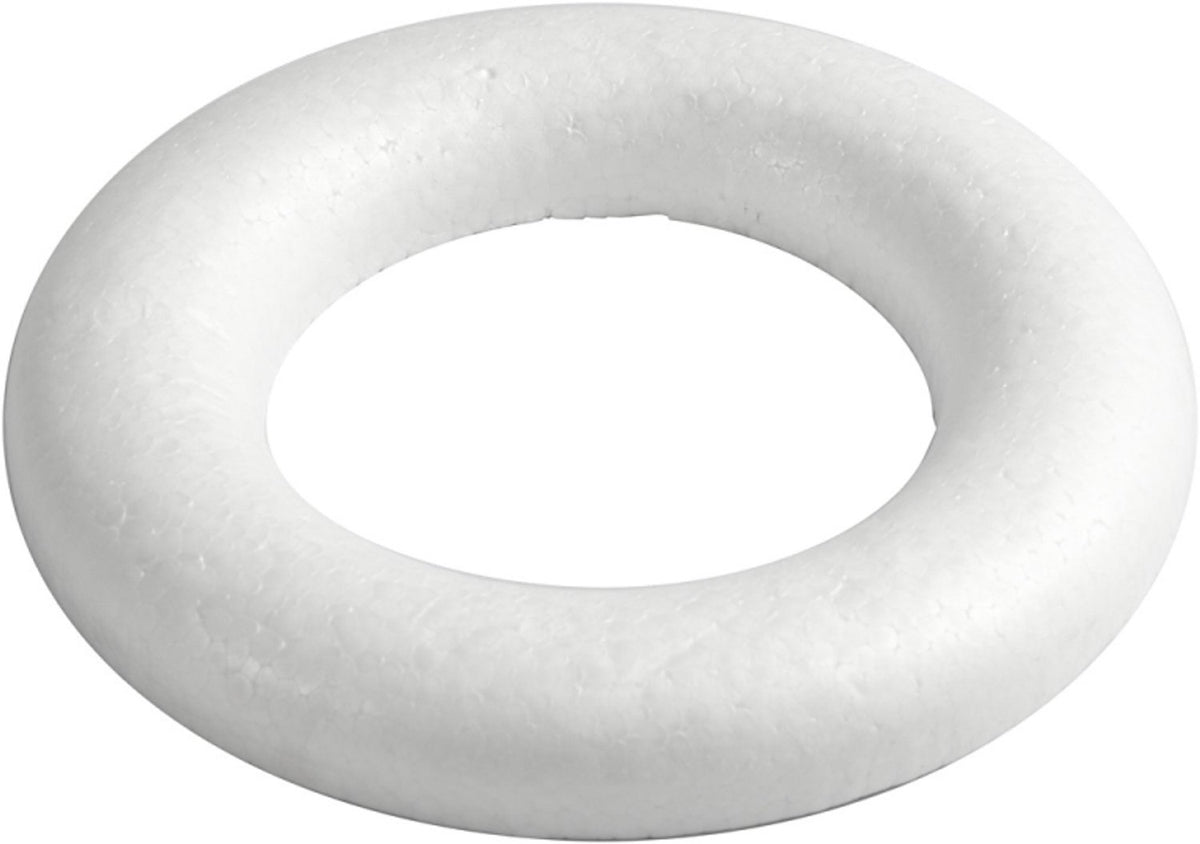 Creativ Company Styropor ringer med flad ryg, 30 cm
