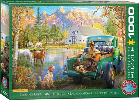 Eurographics - syngende sø - angelo bonito - 1000 brikker 68×48cm (b×h) - puslespil