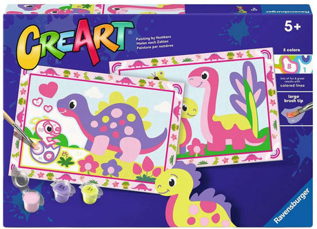 Ravensburger – creart: farverige dinosaurer – mal efter tal