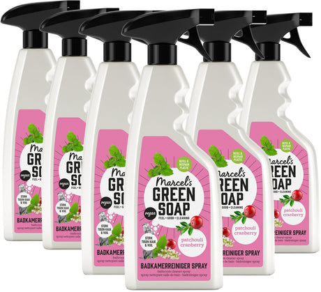 Marcel's green soap - badkamerreiniger patchouli cranberry - 6 x 500ml
