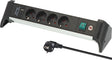 Brennerstuhl alu-kontor-line strømskinne med USB-strømforsyning USB-opladningsfunktion 4-vejs 1,8 m h05vv-f 3g1.5
