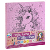 Grafix moxy maleri efter nummer glitter lærred 25x25cm