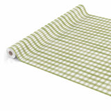 Via chasse dug PVC 140 cm gingham oliven