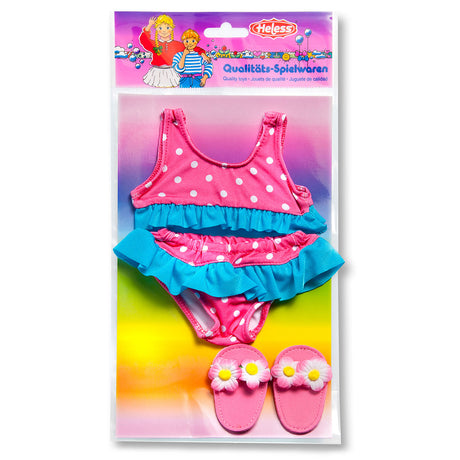 Heless dukkebikini med hjemmesko, 35-45 cm