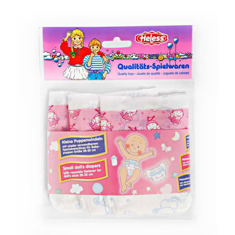 Heless dukkebleer pink - 3 stk, 28-35 cm