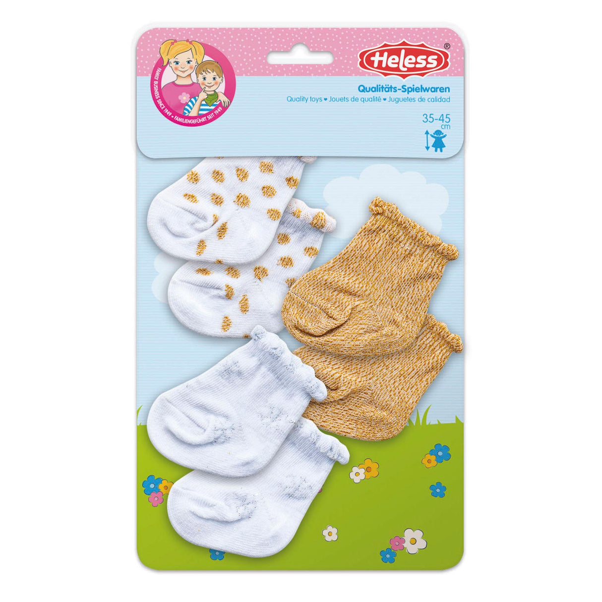Heless Doll Socks Glitter - 3 par, 28-35 cm