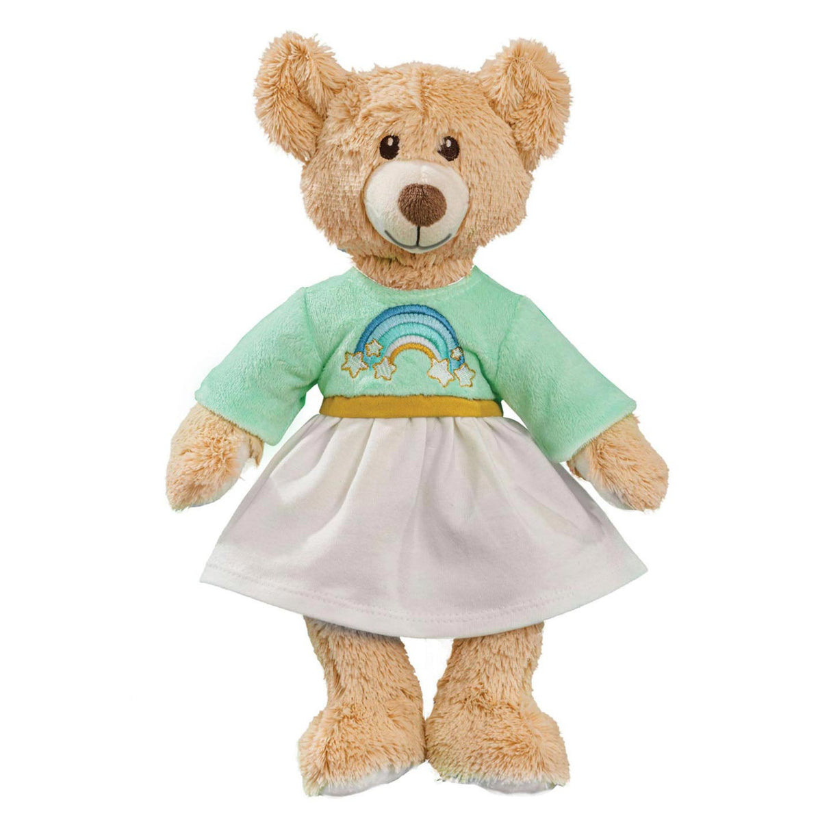 Heless krammelegetøj plys bamse regnbue, 22 cm