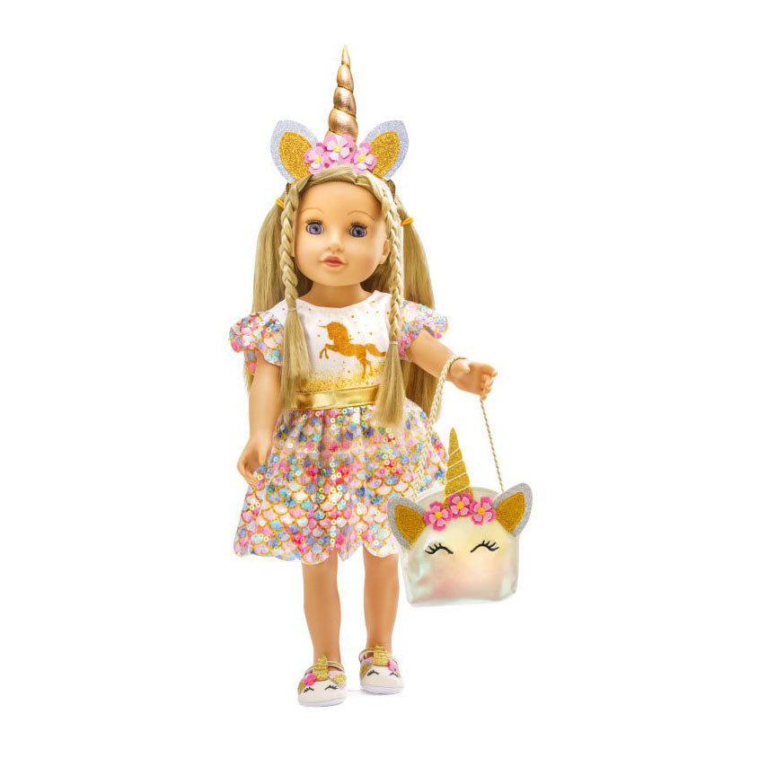 Heless Dolls tilbehør Glitter Unicorn Set, 38-45 cm