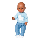 Heless dukker jeans med isbjørn sweater, 28-35 cm