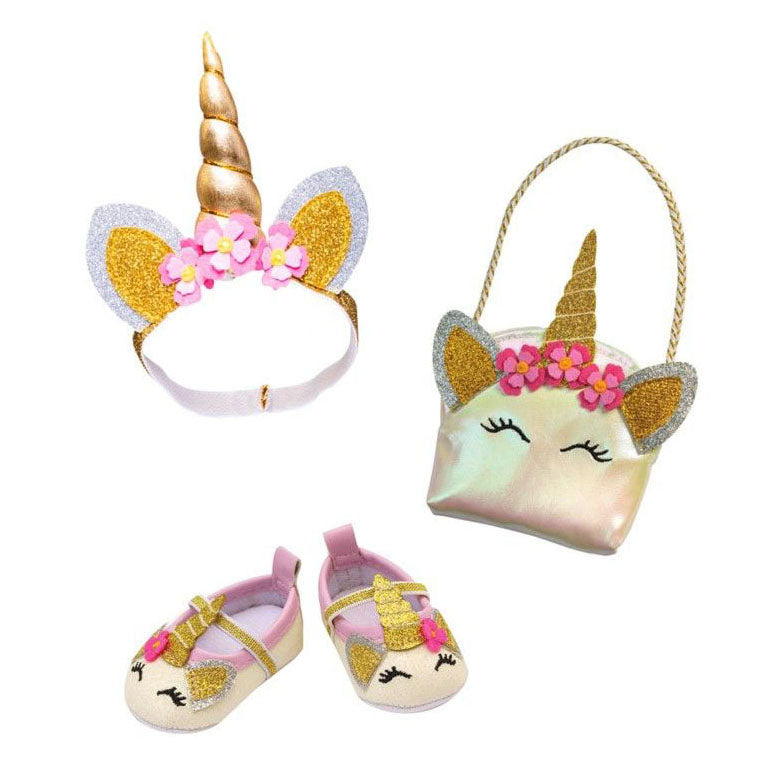Heless Dolls tilbehør Glitter Unicorn Set, 30-34 cm