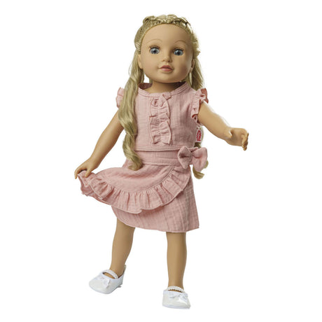 Heless dukker slå nederdel pink med top 35-45 cm