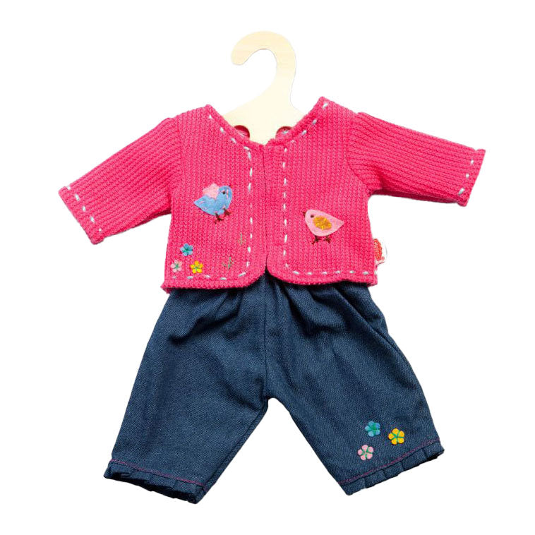 Heless jakke med jeans pink, 35-45 cm