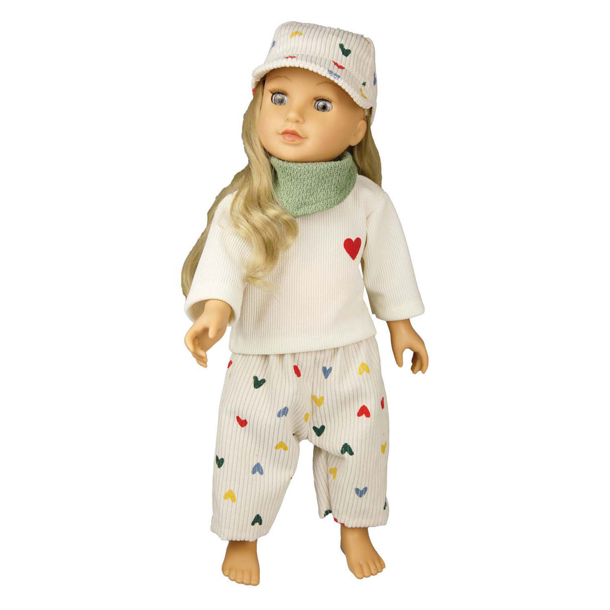 Heless dukkehat hjertekonfetti, 35-45 cm