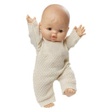 Heless pige babydukke med strikket bukse - 34cm