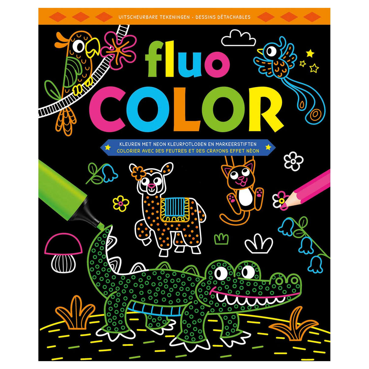 Deltas fluo farve malebog