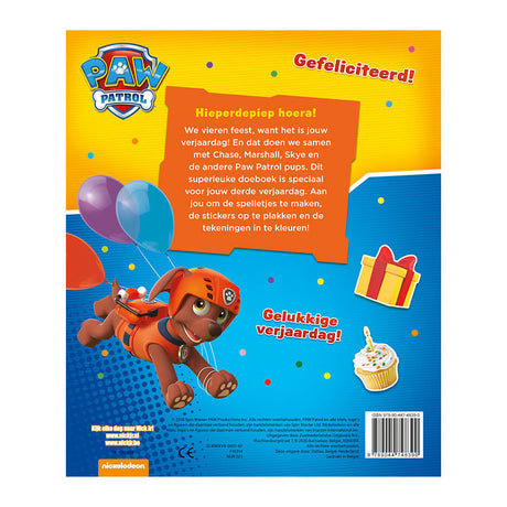 Paw patrulje fødselsdagsbog - hurra, 3 år!