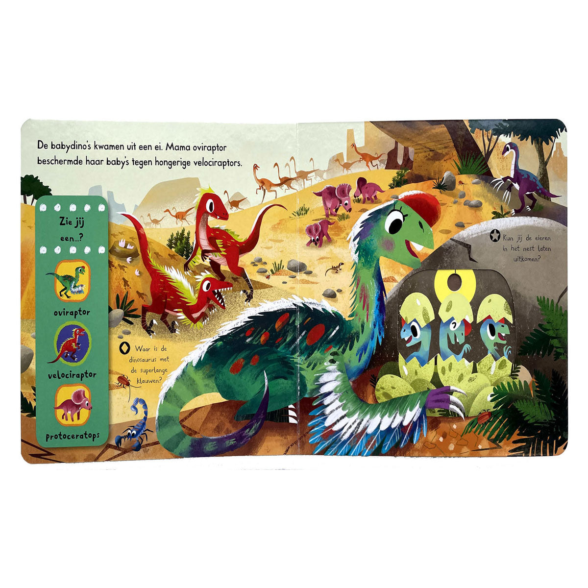 Deltas se og opdag! - med dinosaur-klapbogen