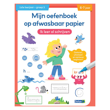 Deltas øvelsesbog vaskbart papir Jeg er allerede ved at lære at skrive (6-7 år)