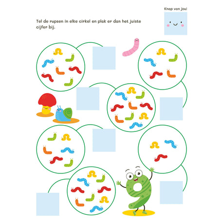 Tæller deltaer fra 1 til 10 med klistermærker (5-6 år)