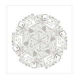 Deltas kawaii mandala farve sjov