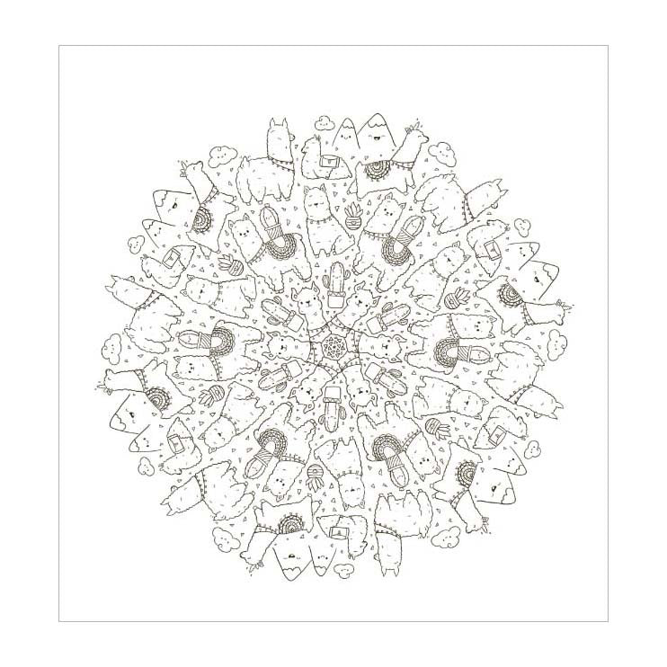 Deltas kawaii mandala farve sjov